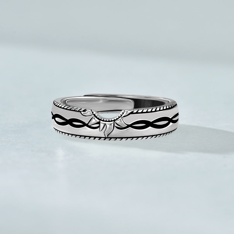 Valentine's Day Gift Girlfriend Sen 925 Art Retro Ring