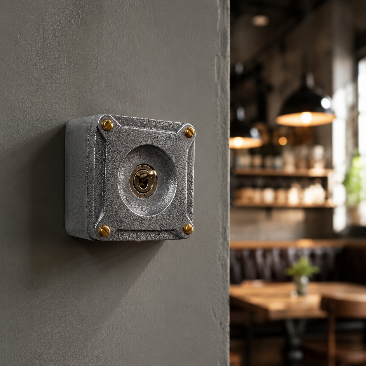 Single Gang Solid Cast Metal Toggle 2 Way Light Switch – Industrial Conduit