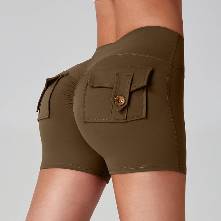 Sports Fitness Workwear Pocket Training Peach Quick-dry Butt-lifting Yoga Pants