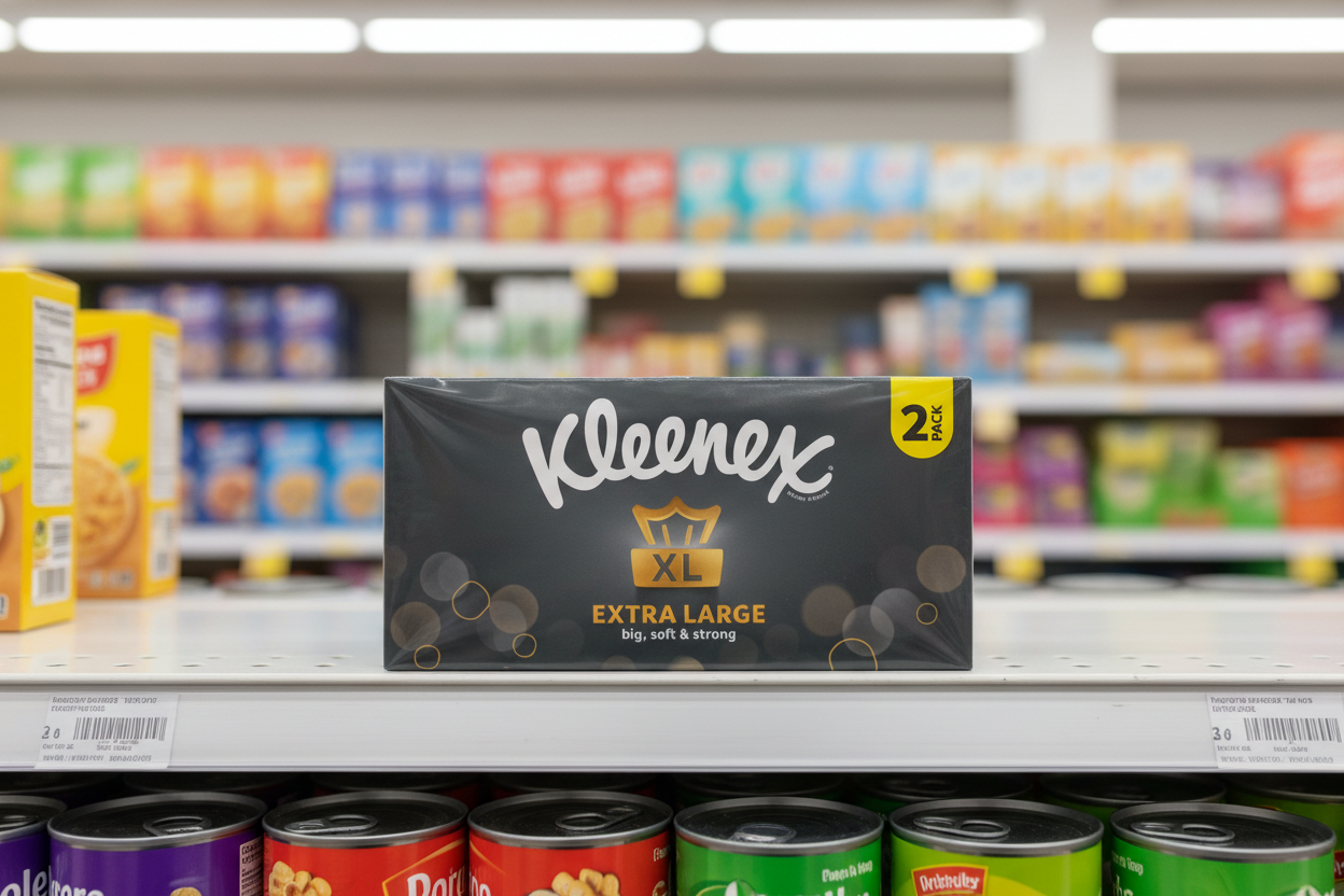 8 x Kleenex Extra Large Tissues 2 Pack 2X90 Sheets