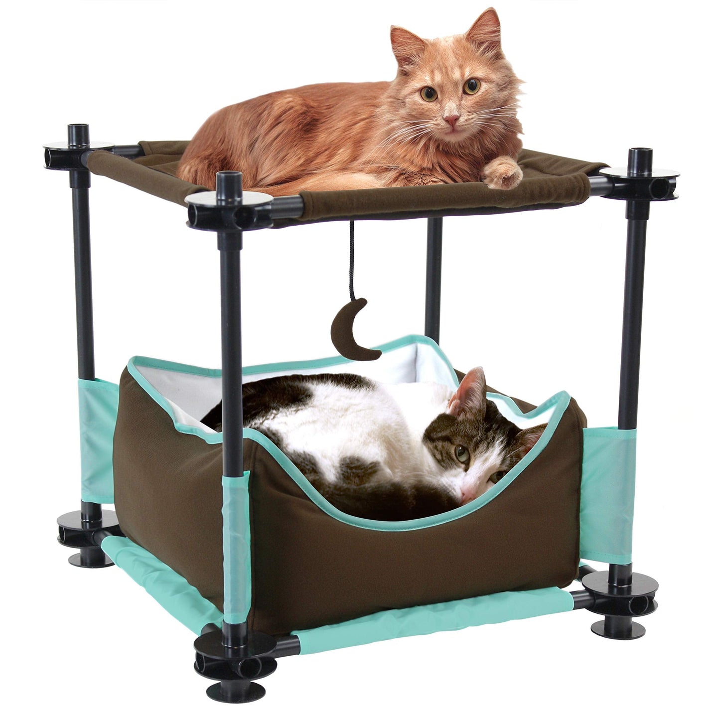 Kitty City Claw Indoor and Outdoor Mega Kit Cat Furniture, Cat Sleeper, Outdoor Kennel ,Black C,17.8x17.8x17.2 Inch (Pack of 1)
