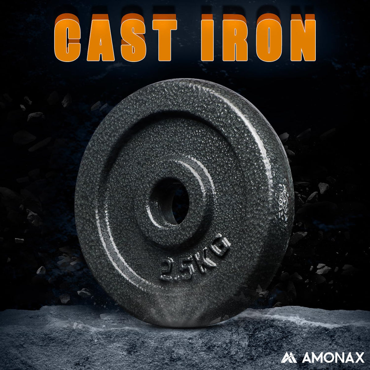 Amonax 20kg Cast Iron Adjustable Dumbbells Weight Set, Barbell Set Men Women, Strength Training Equipment Home Gym Fitness, Dumbell Pair Hand , Bar