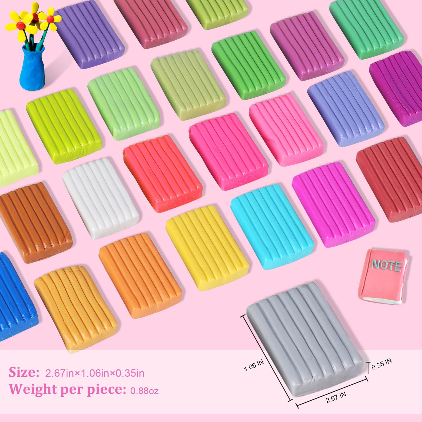 Polymer Clay Kits 72Colors Sculpting Molding Clay DIY Modeling Clay Oven Baking Clay Kits 19 Sculpting Tools and 12 Kinds of Accessories Non-Toxic and