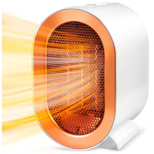 Electric Heater, 1200w Portable Ceramic Fan Heater, 2 Heating Modes, Thermostat, Overheating and Tip-Over Protection, Low Energy Silent Room Space