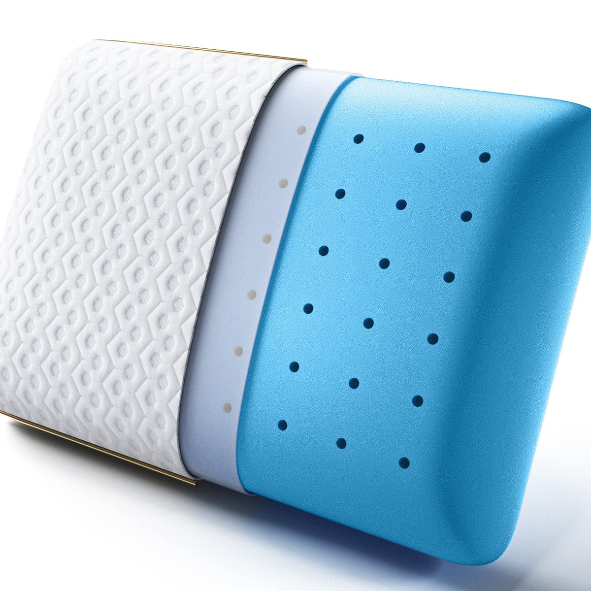 BedStory Memory Foam Pillow, Cooling Gel Pillows for Sleeping, Soft Supportive Pillow Medium Firmness for Side Stomach Back Sleepers, Ventilated