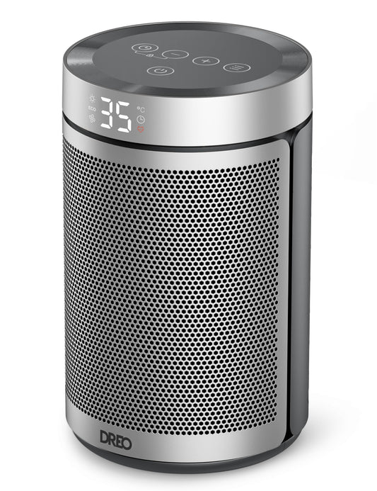 Dreo Electric Heater, 1500W Energy Efficient Space Silent Room Heater, Portable Ceramic Fan Heaters, Thermostat 3 Modes 12H Timer, Overheat & Tip Over