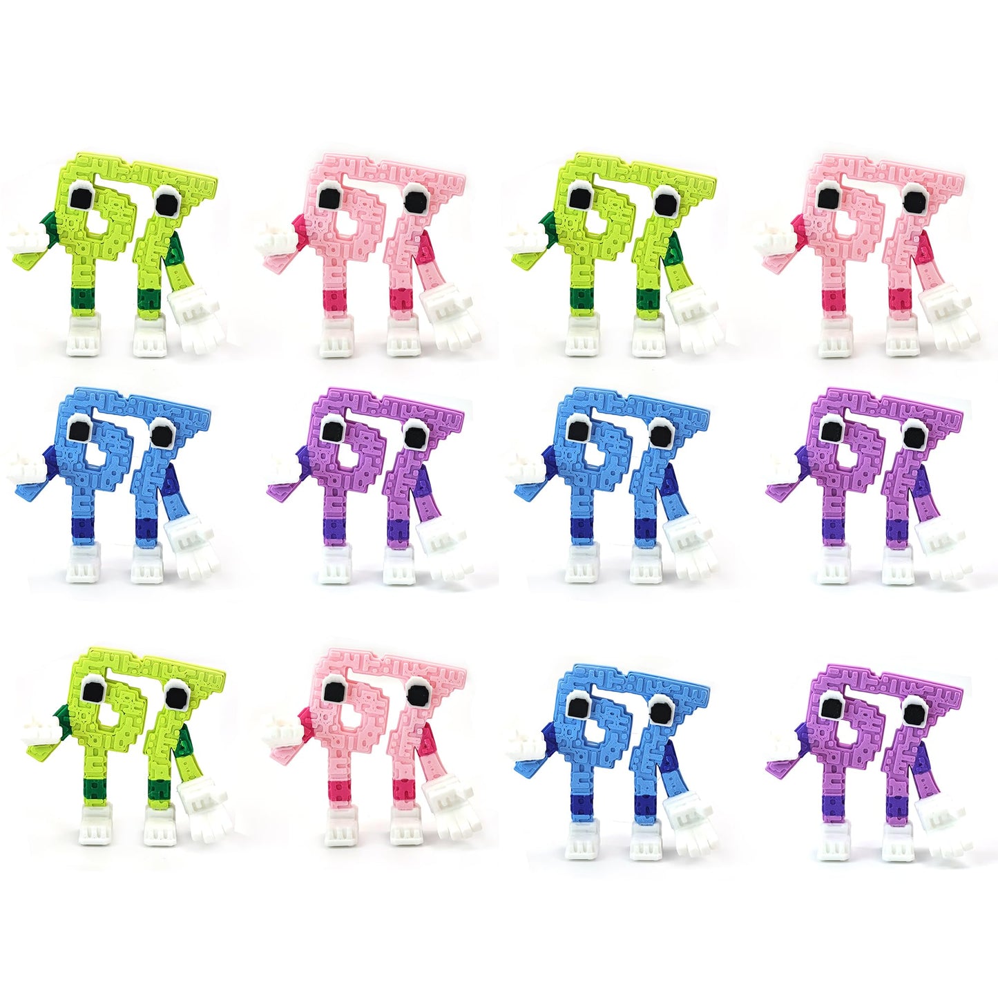 Steal a Brainrot 67 Meme Collectible Figure, Flexible Mini Character Statue (4 pieces)
