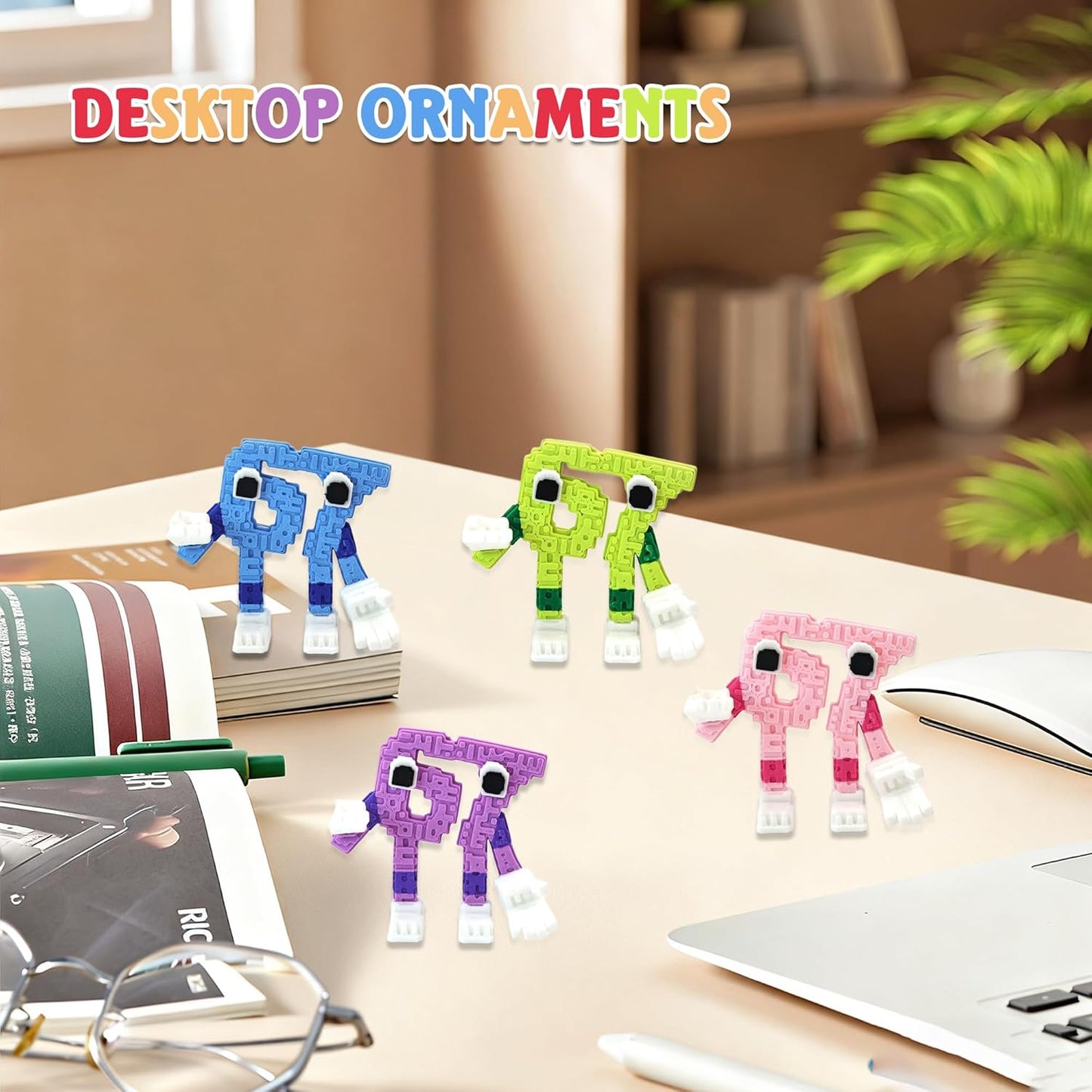 Steal a Brainrot 67 Meme Collectible Figure, Flexible Mini Character Statue (4 pieces)