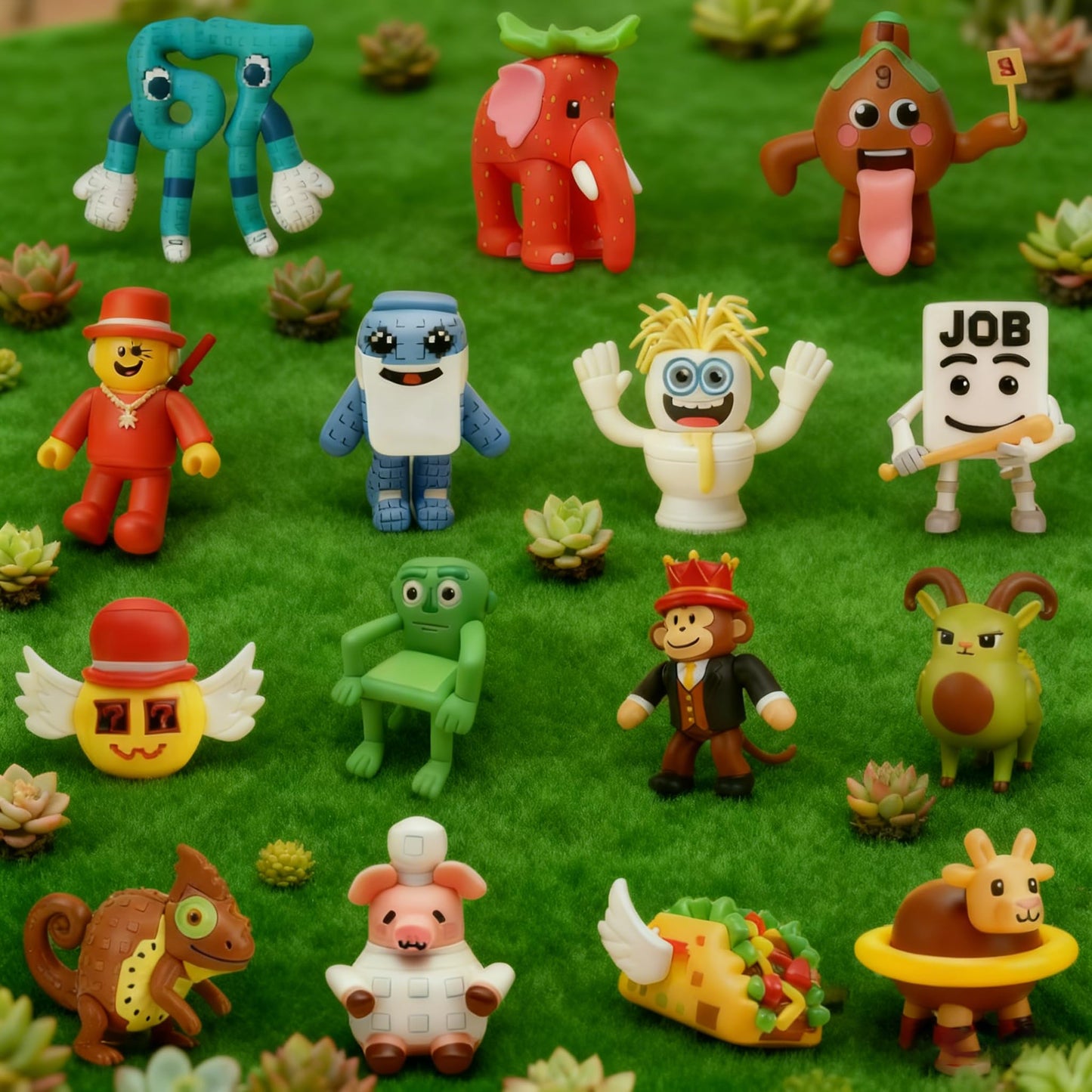 15 PCs Steal a Brainrot Toys Action Figure Set - 67 Collectible Los Tralaleritos Figures, Fan Gift Collection