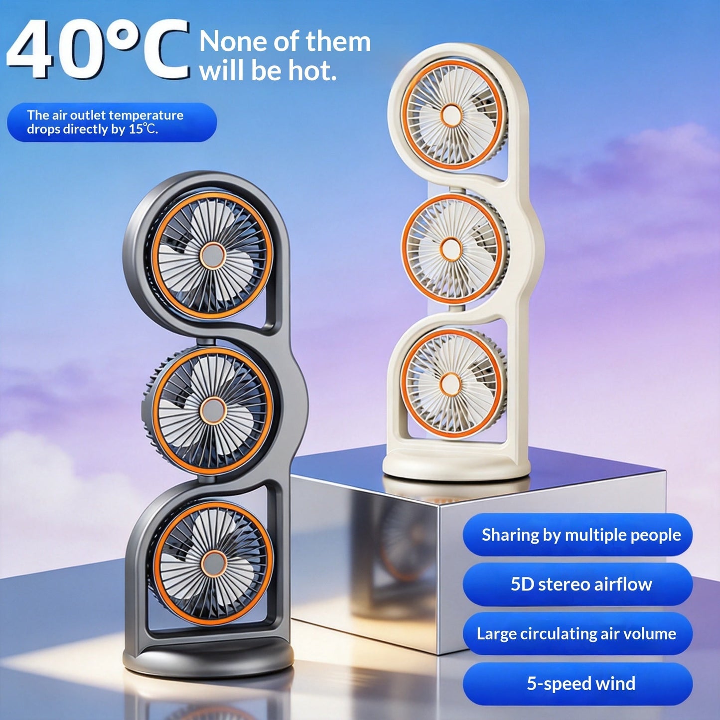Multifunctional High-Wind-Force Three-Speed Fan With Night Light