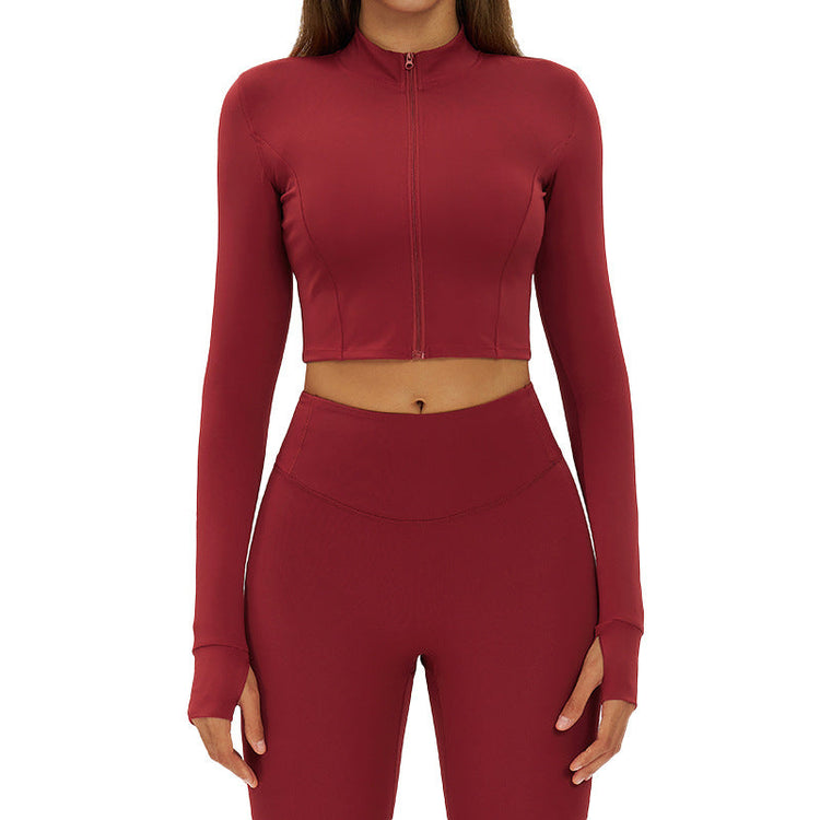 Slim-fit Fitness Long-sleeve Jacket Quick-dry Yoga Wear