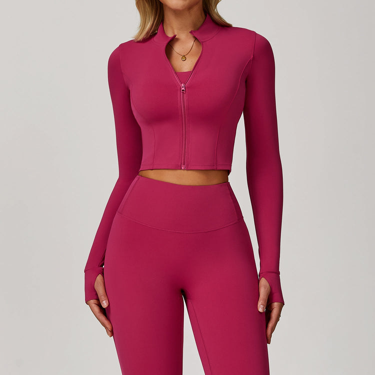 Slim-fit Fitness Long-sleeve Jacket Quick-dry Yoga Wear