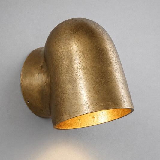 Hopton - Antique Brass Mast Down Wall Light | Nautical Industrial Sconce