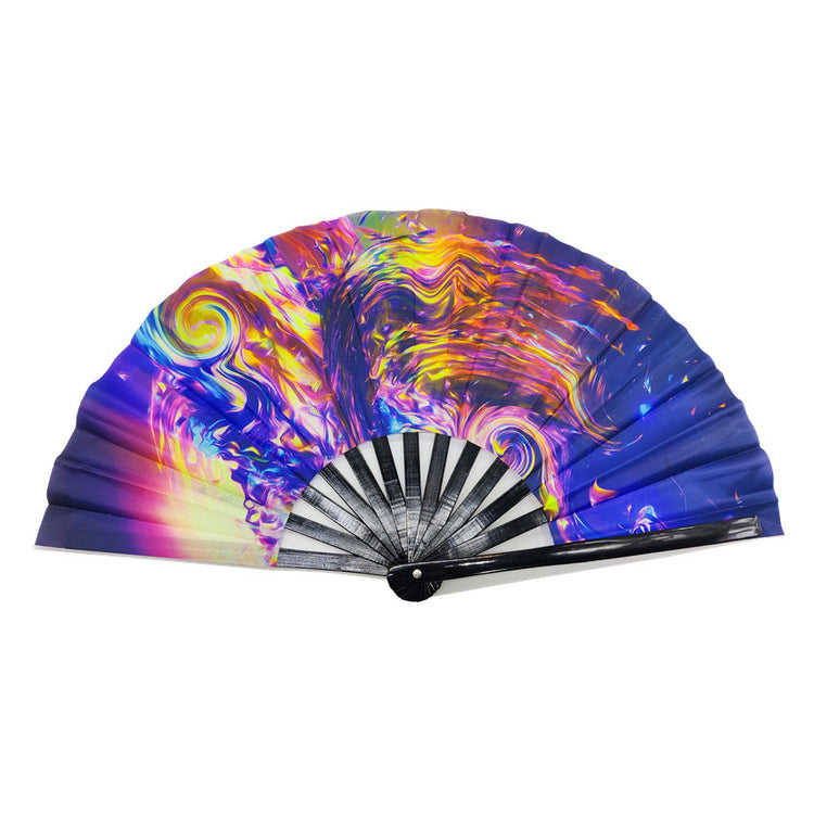 Fluorescent Printing On Bamboo Bone Fan