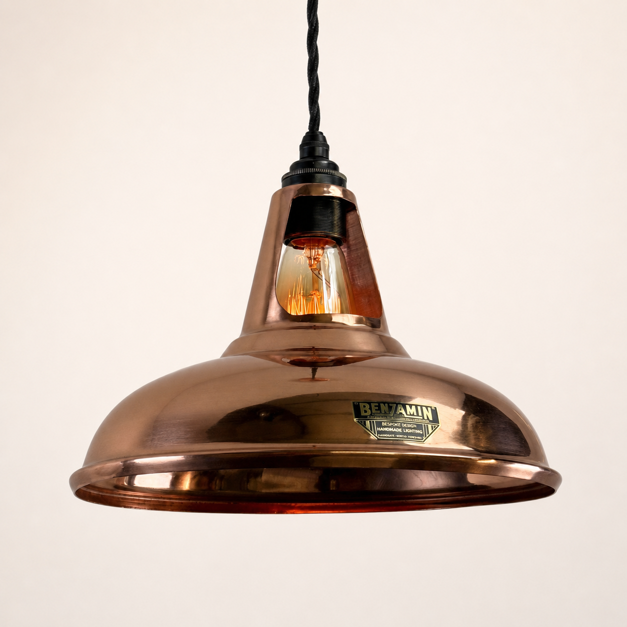 Cawston Solid Copper Coolicon Lampshade Pendant Light - 11 Inch