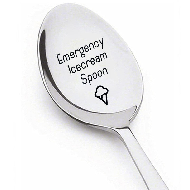 Mother's Day Gift Stainless Steel Lettering Long-handled Spoon