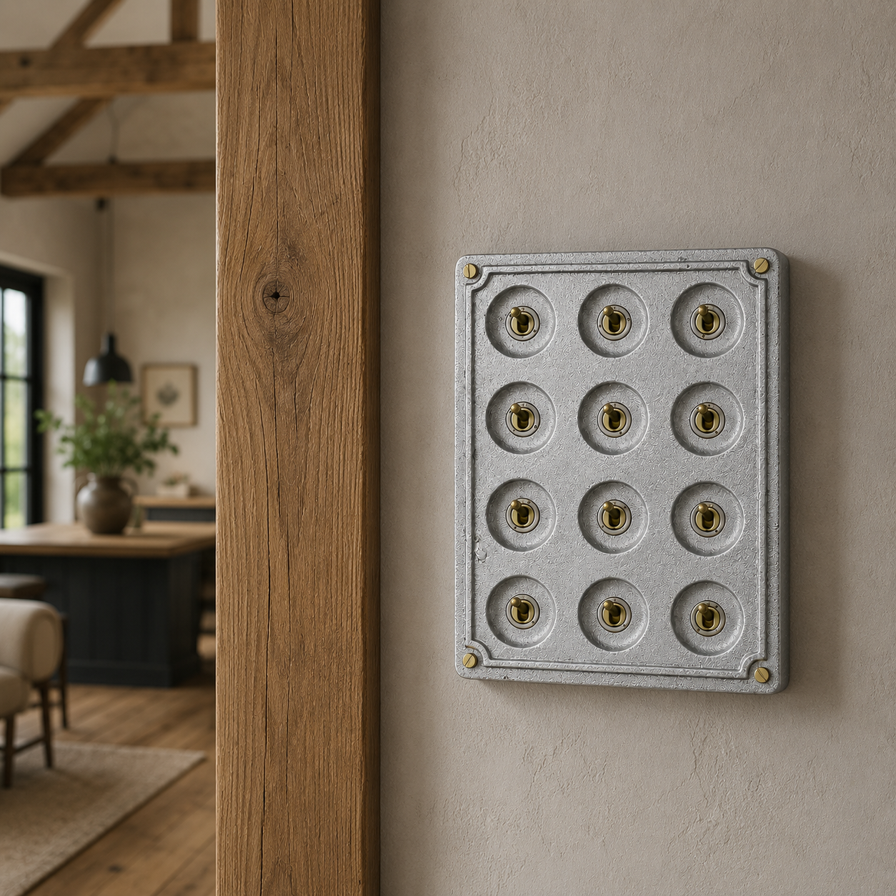 12 Gang 2 Way Solid Cast Metal Conduit Toggle Light Switch