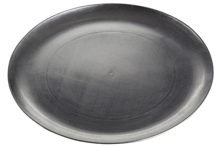 Set of Four 33cm Dia Silver Coupe Charger Plate | Paxton