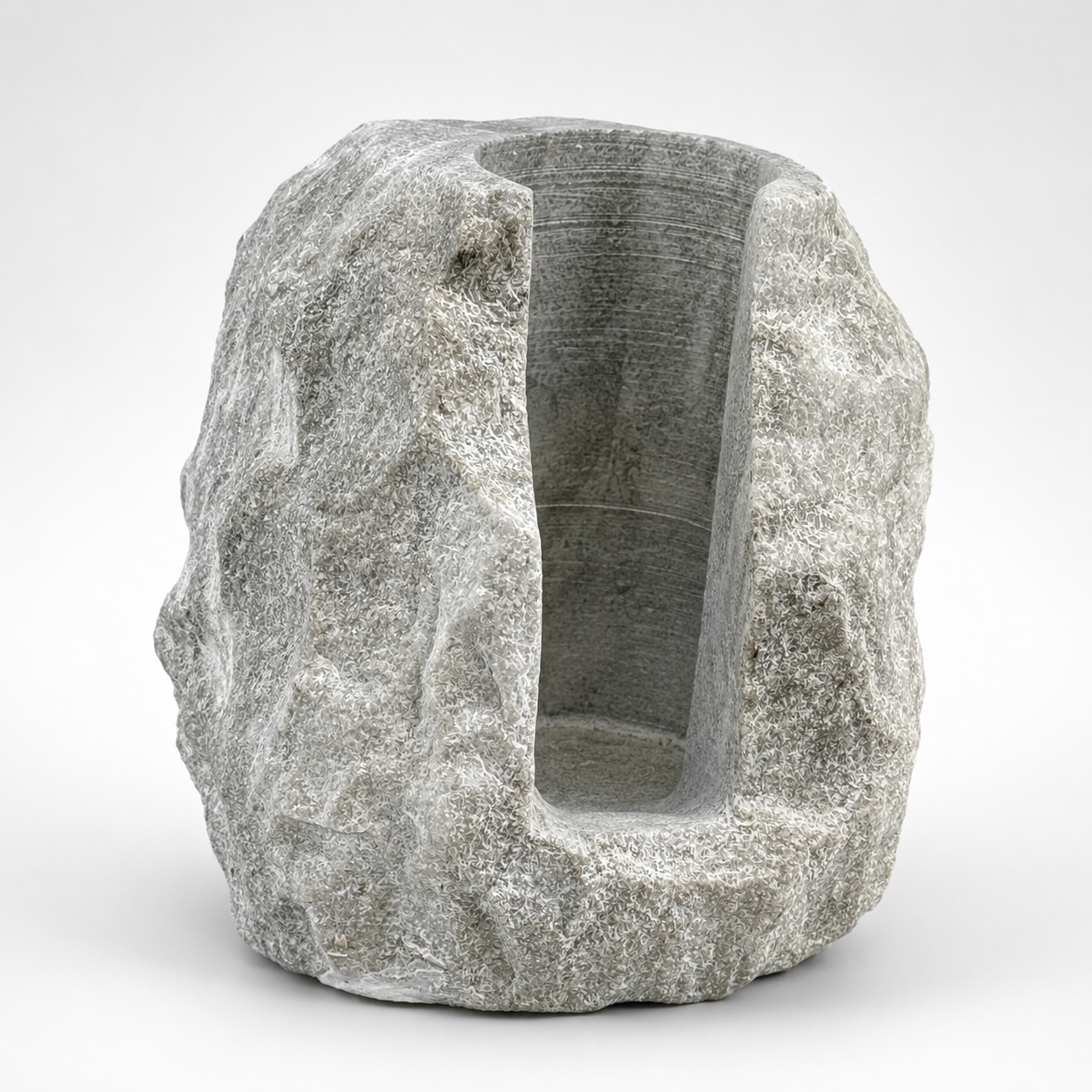 Solid Marble Wine Bottle Holder | Handcrafted Stone Wine Cooler