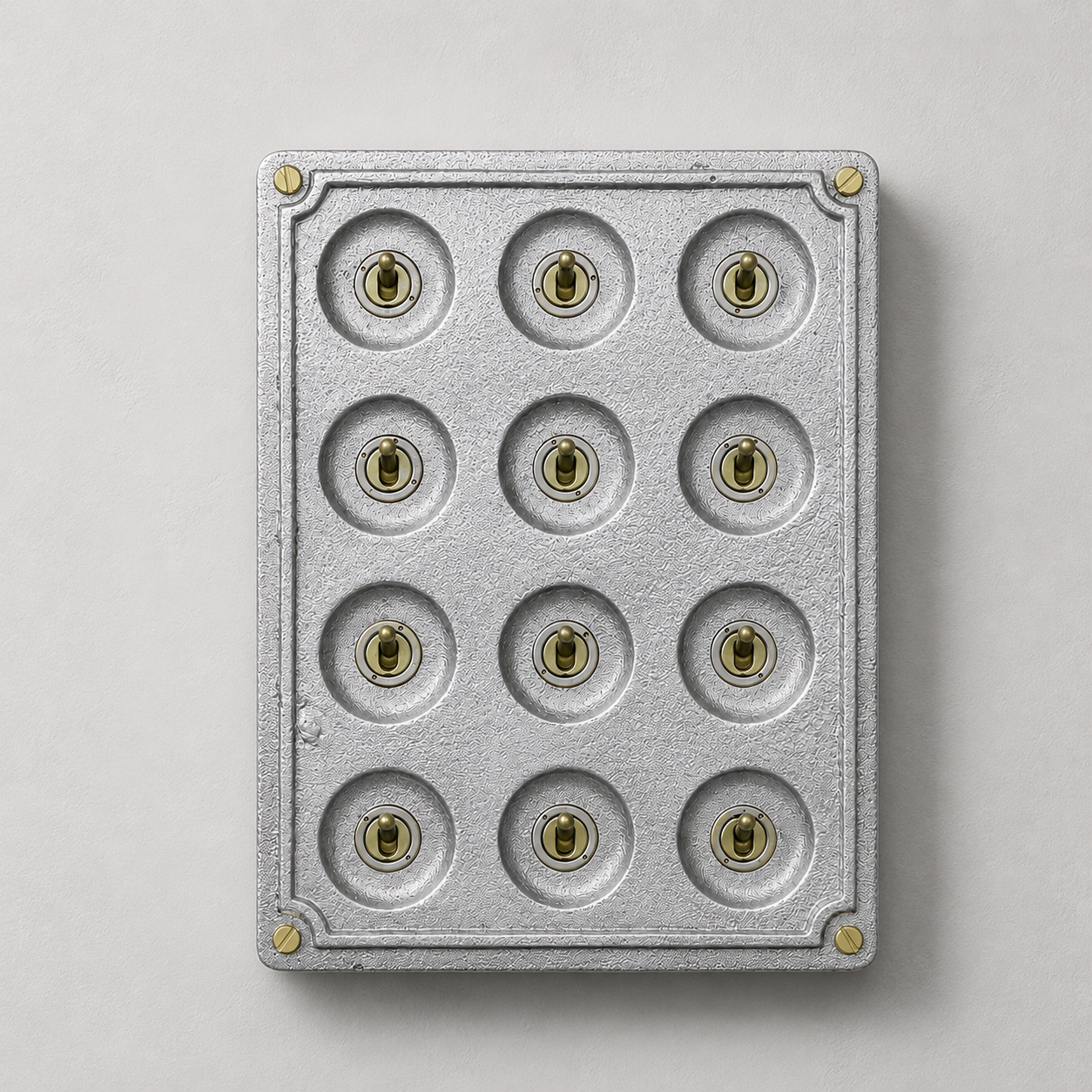 12 Gang 2 Way Solid Cast Metal Conduit Toggle Light Switch