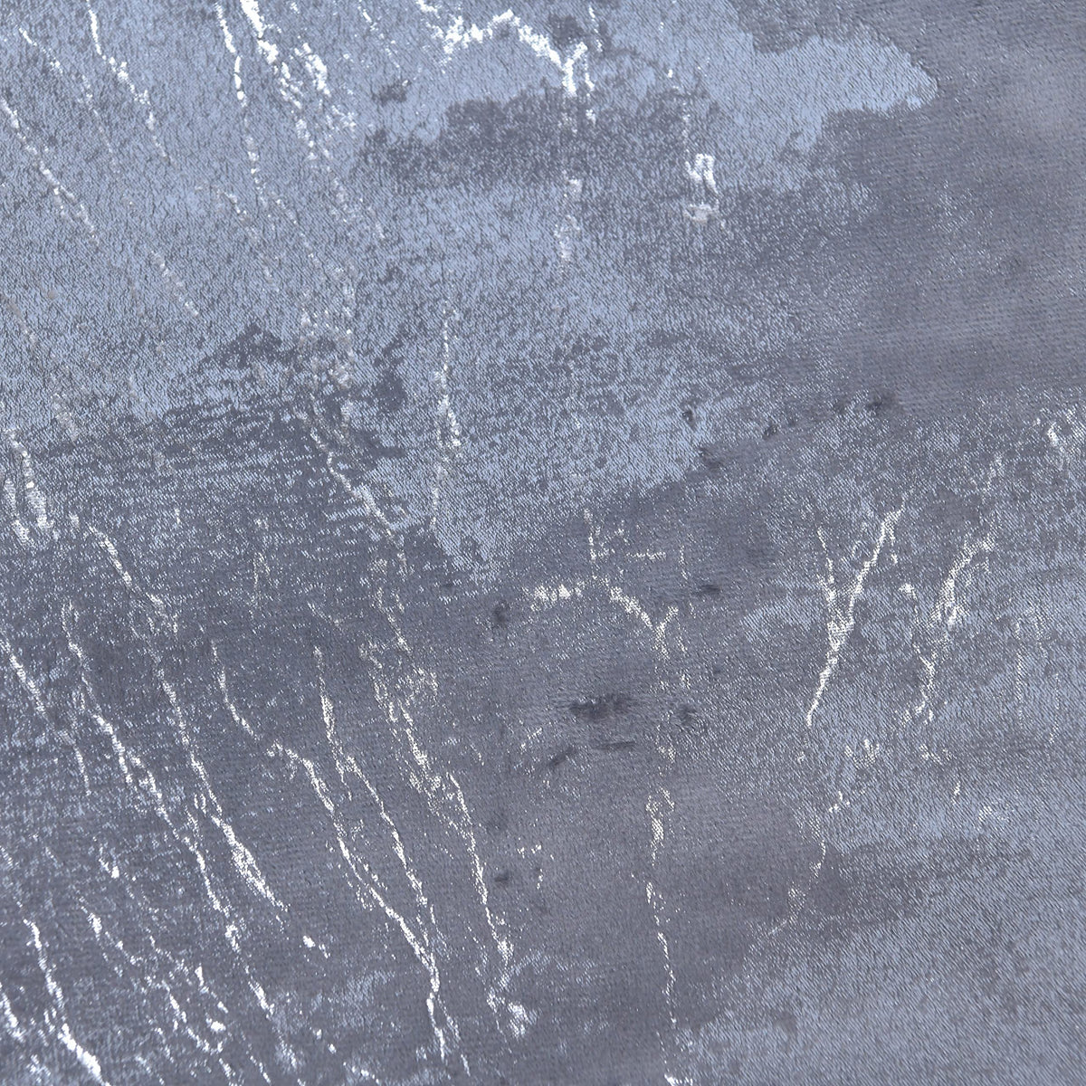 Sleepdown Marble Velvet Metallic Grey Plain Reverse Duvet Cover Quilt Pillow Cases Bedding Set Soft Easy Care - Super King (220cm x 260cm)