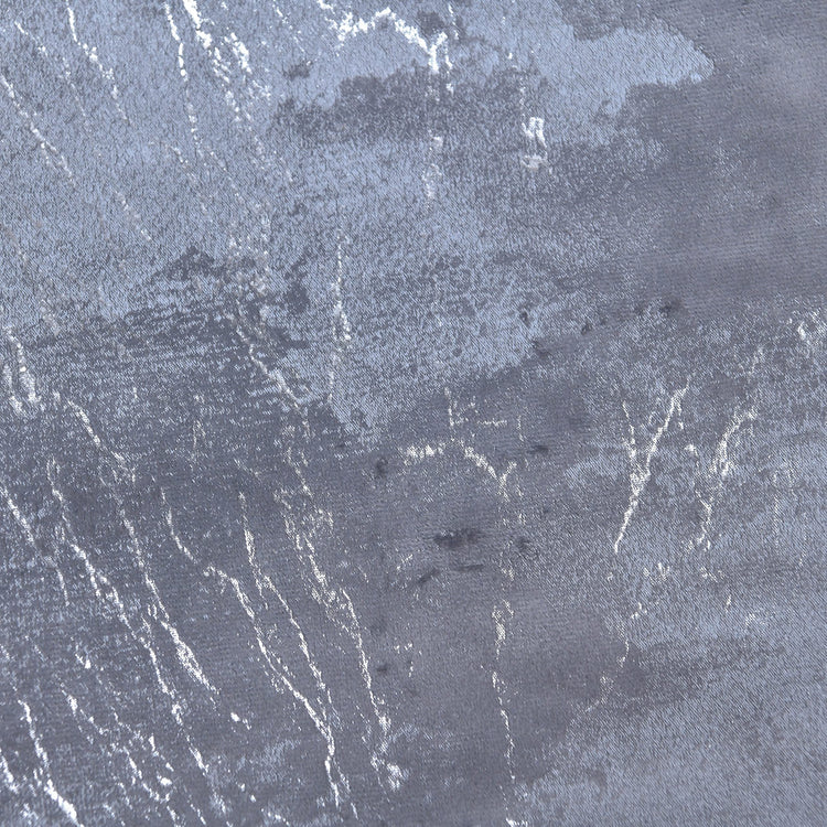 Sleepdown Marble Velvet Metallic Grey Plain Reverse Duvet Cover Quilt Pillow Cases Bedding Set Soft Easy Care - Super King (220cm x 260cm)