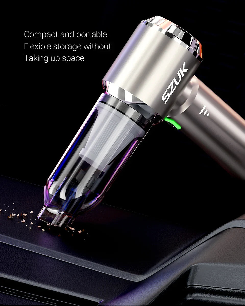 SZUK New Mini Car Vacuum Cleaner 985000Pa Wireless Vacuum Cleaner Powerful Suction Handheld Portable Vacuum Cleaner for car