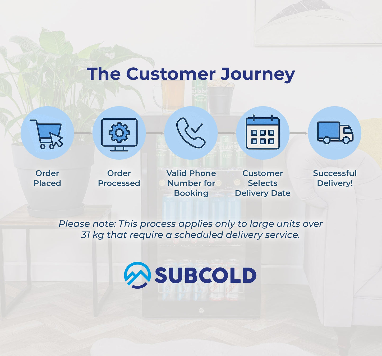 Subcold Ace100 LED Touch Control Beer Fridge