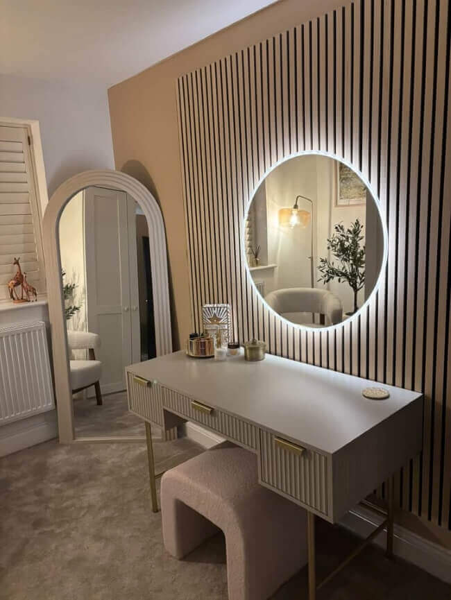 Pre Order Mid October Ava Round Wall Mounted Mirror 80cm