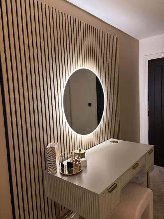 Pre Order Mid October Ava Round Wall Mounted Mirror 80cm
