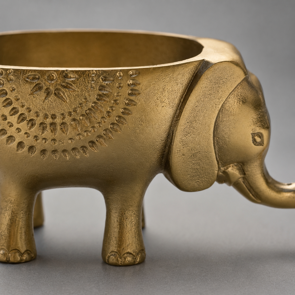 Elephant Indoor Planter | Brass Finish Animal Plant Pot