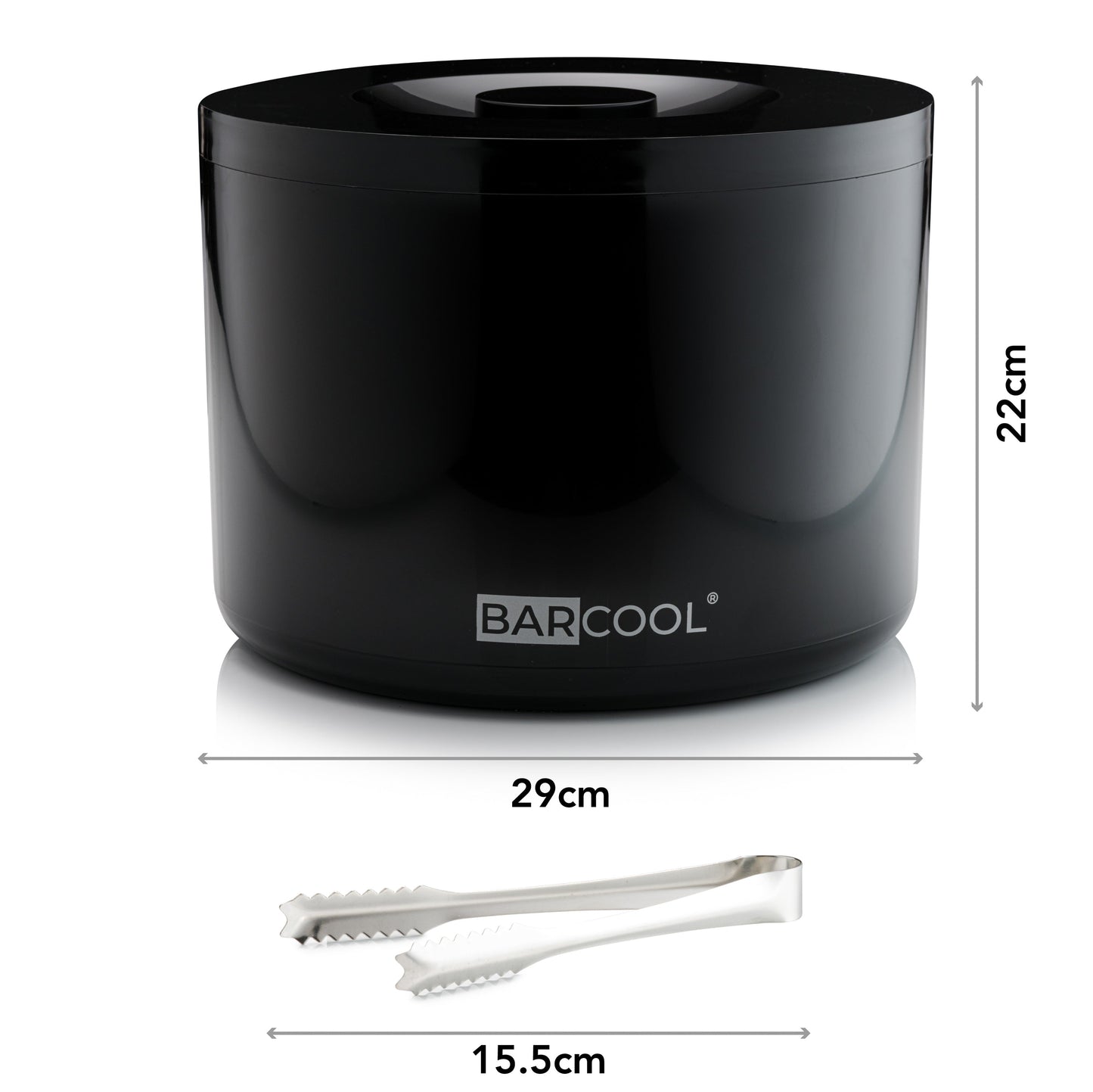 Barcool 10L Ice Bucket Round - Black