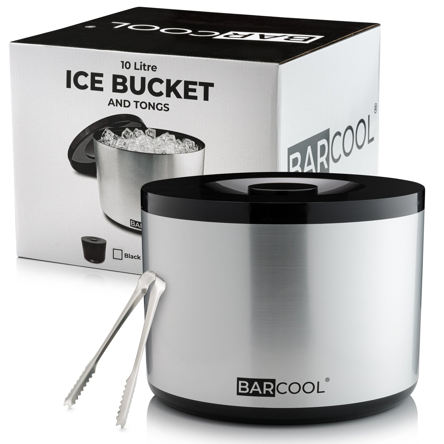 Barcool 10L Ice Bucket Round - Silver