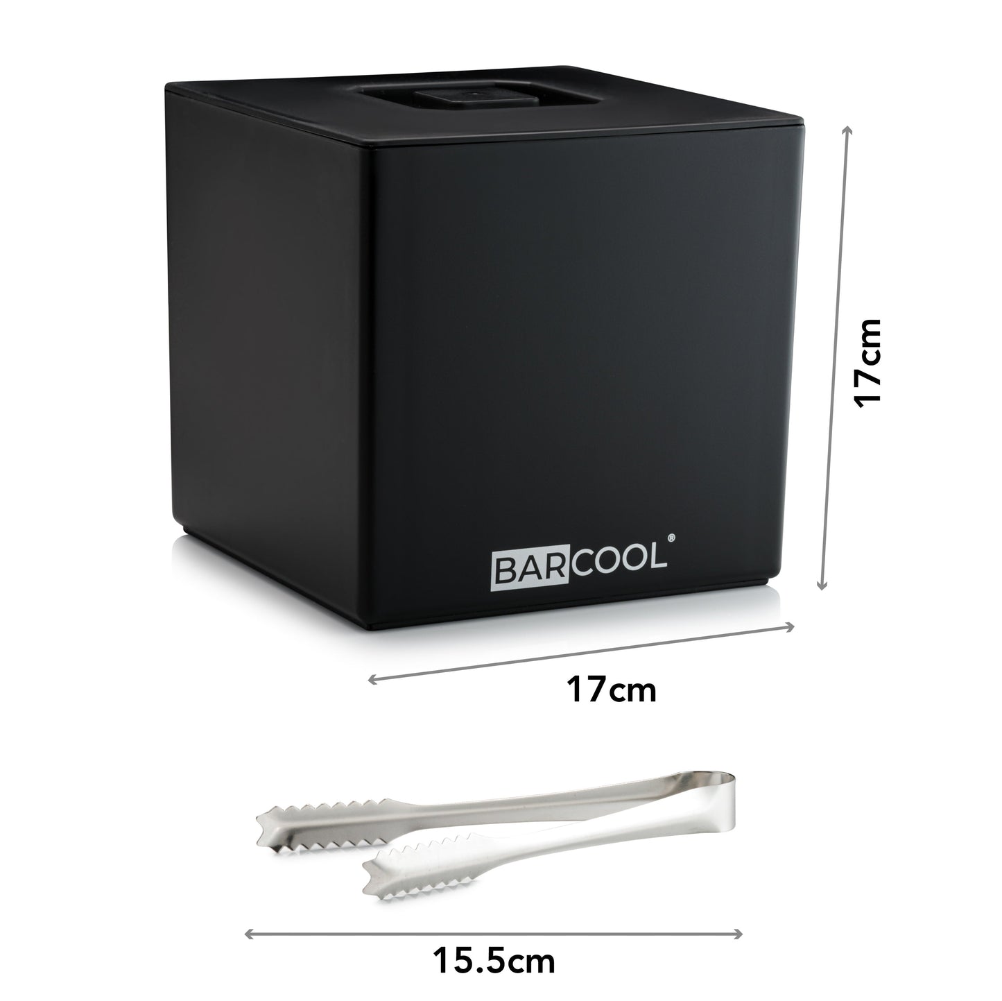 Barcool 4L Ice Bucket Square - Black