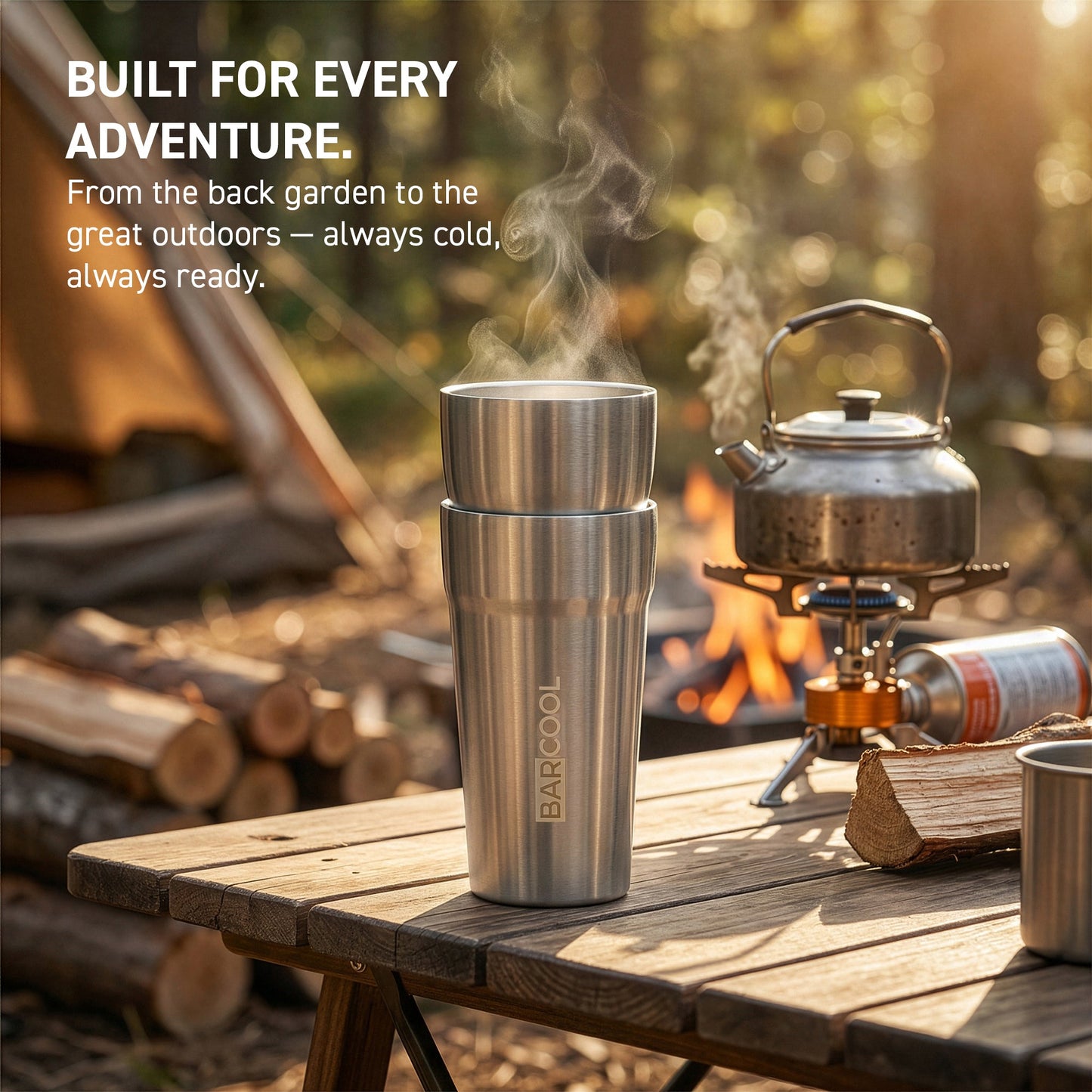 Barcool Stackable Beer Cup 600ml SS