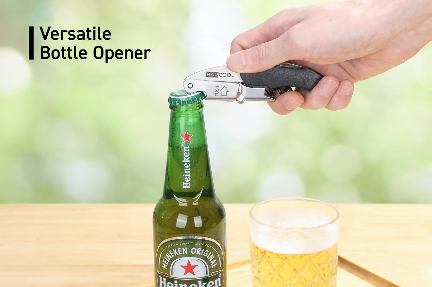 Barcool Wine Opener Stainless Steel - Black