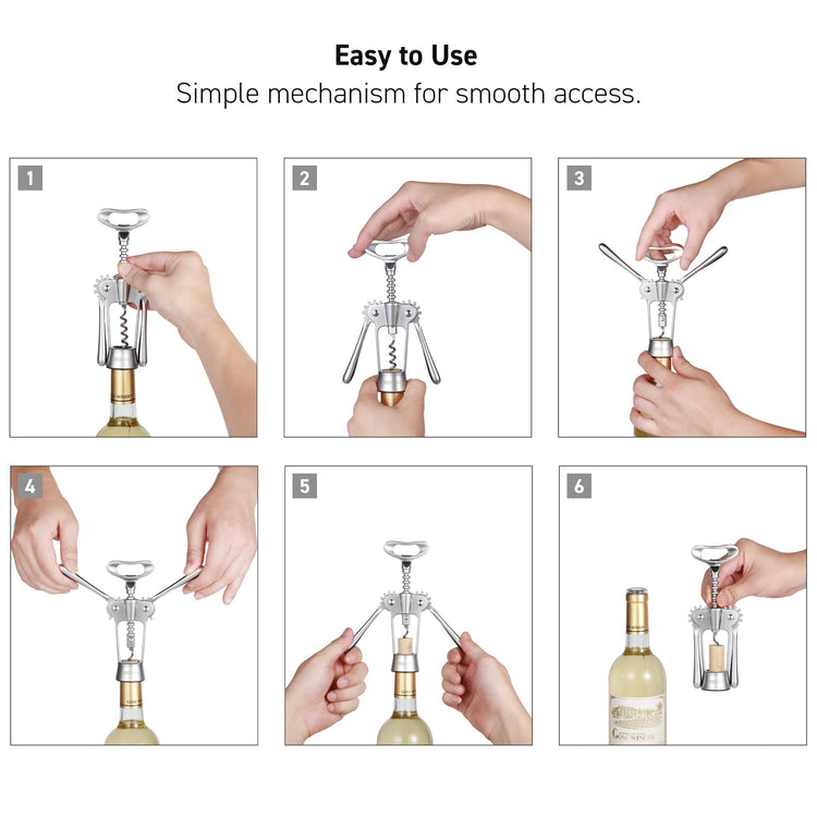 Barcool Wing Corkscrew with Pourer & Stopper