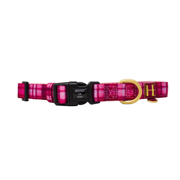 Rose Berry Plaid - Adjustable Dog Harness (XXS-XS)