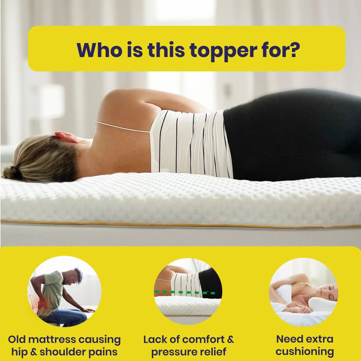 Brightr® Aurora  2 in 1 Memory Foam mattress topper