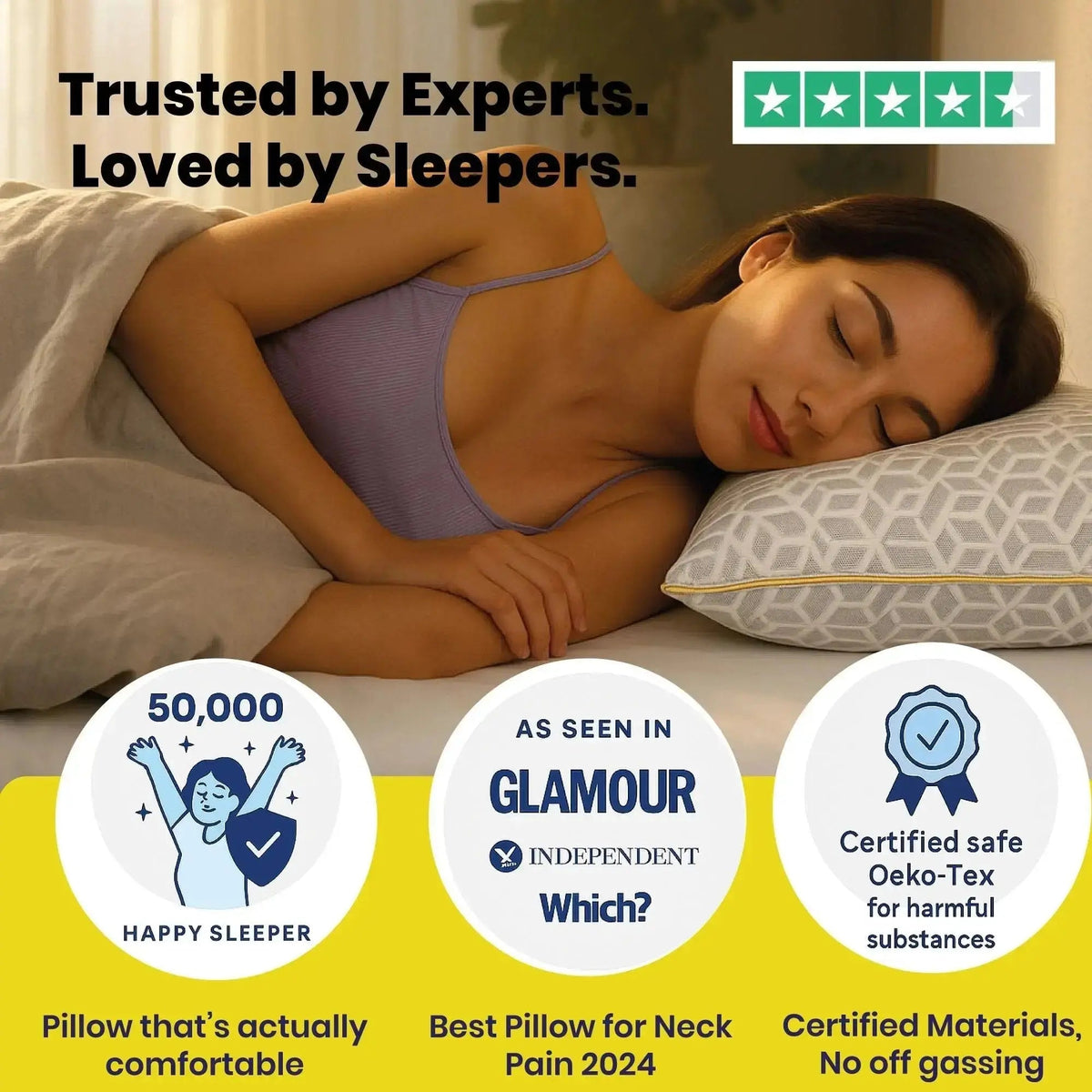 Brightr® Luna Adjustable Best Memory Foam pillow