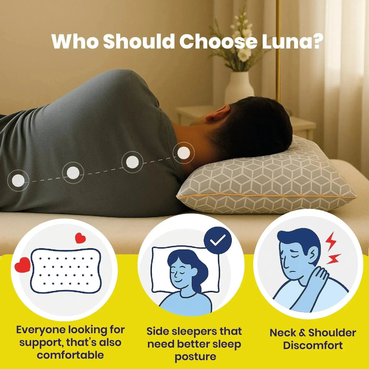 Brightr® Luna Best Adjustable Memory Foam pillow