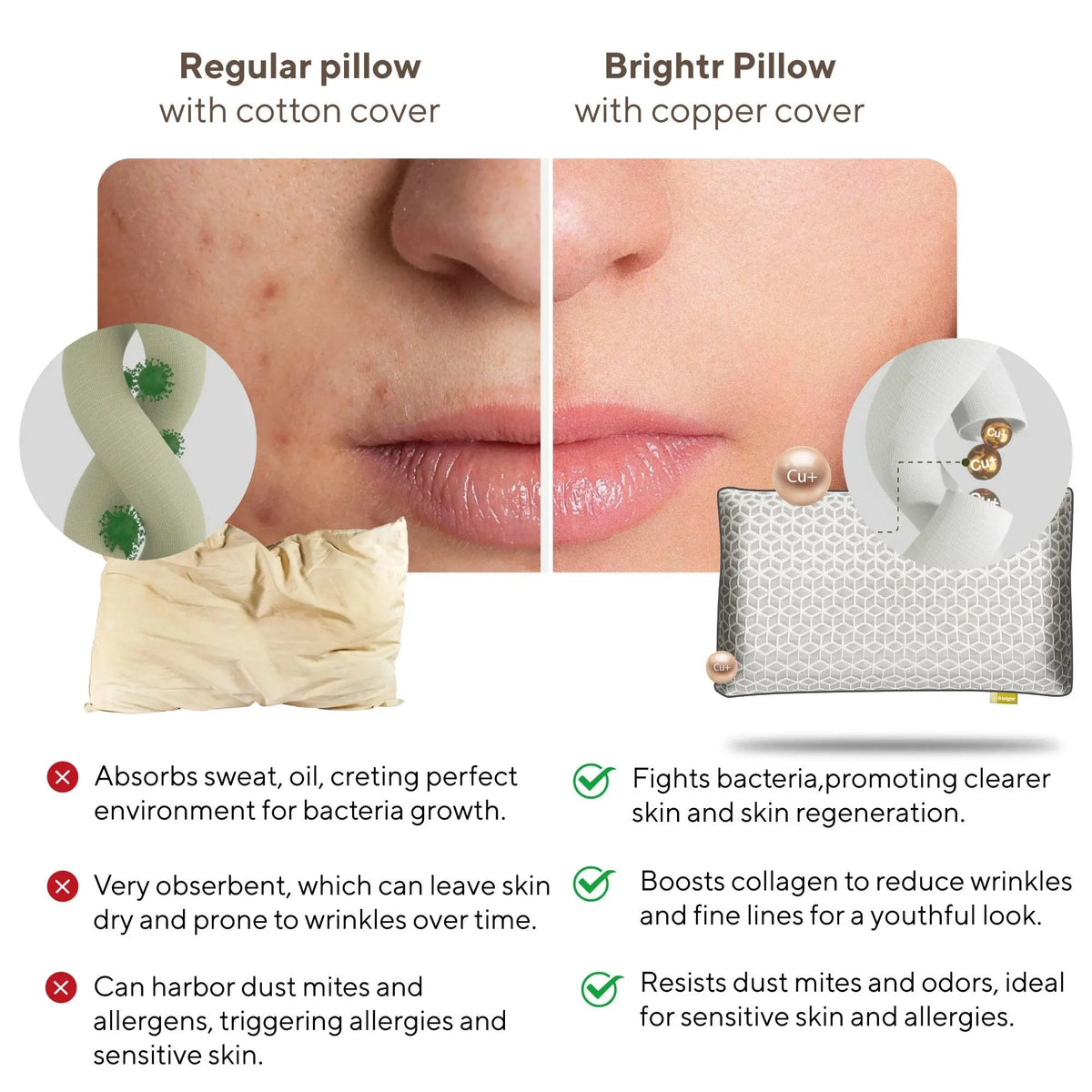 Brightr® Eclipse Adjustable Firm Memory foam pillow