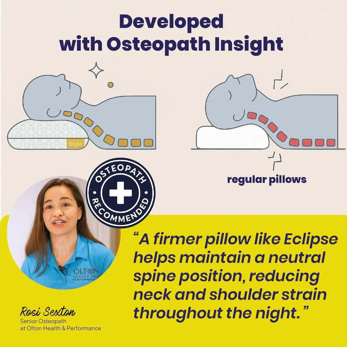 Brightr® Eclipse Adjustable Firm Memory foam pillow