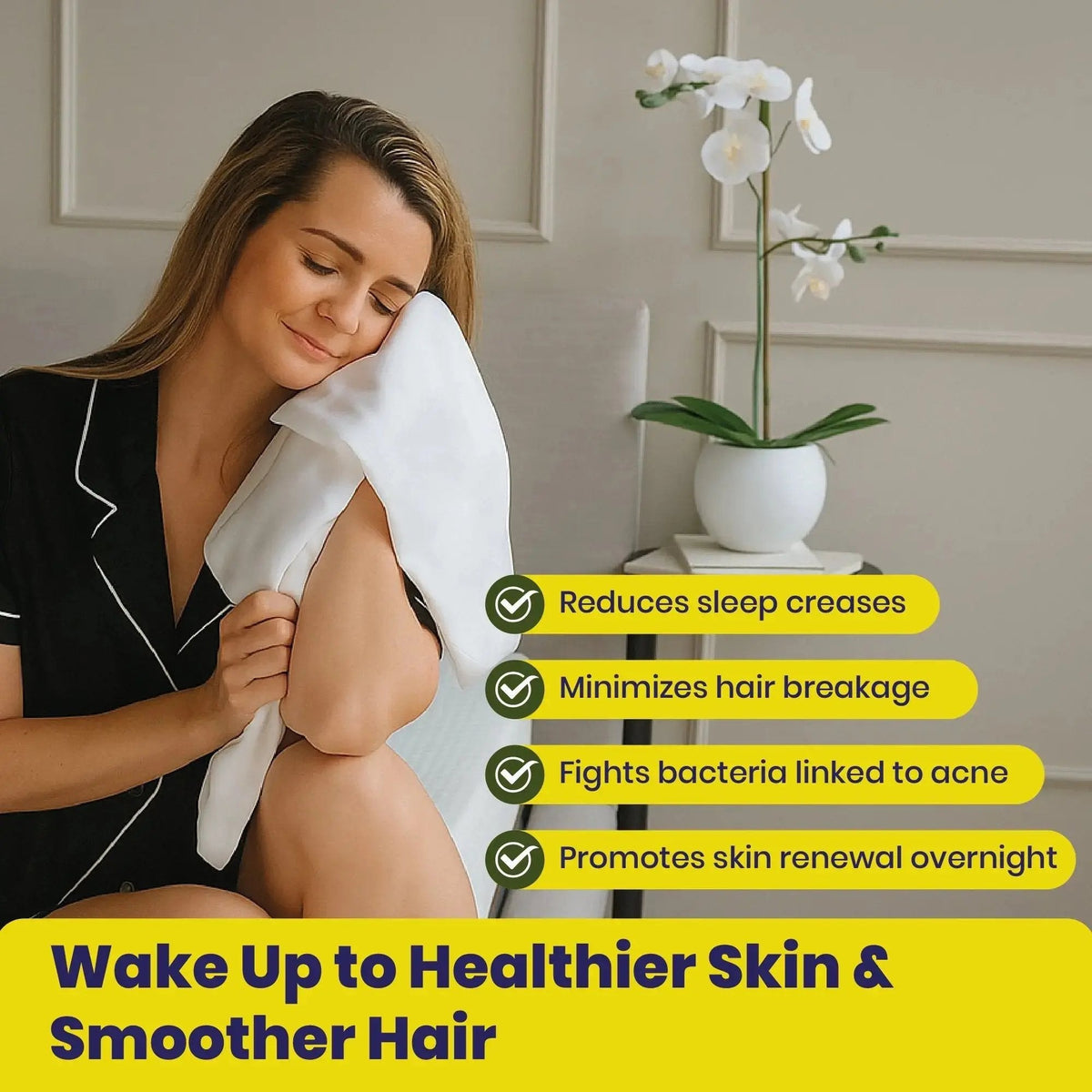 Brightr® Anti-Ageing Copper-Infused Eucalyptus Silk Pillowcase