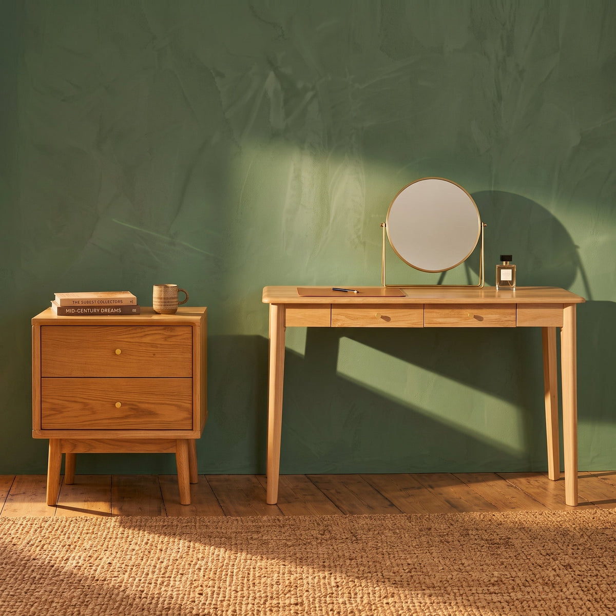 Wright Oak Bedside Table