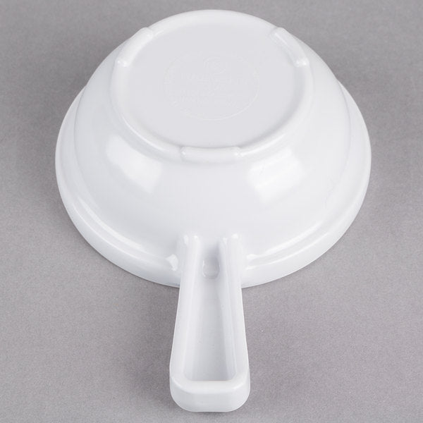 White Melamine Soup Bowl with Handle 10oz - Dozen
