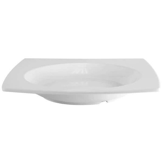 Classic Square Shape Melamine White Pasta Bowl - Pack Of 12
