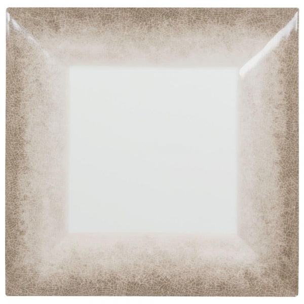 Jazz Square Melamine Plates 254mm (10") with Crackle Finished Border