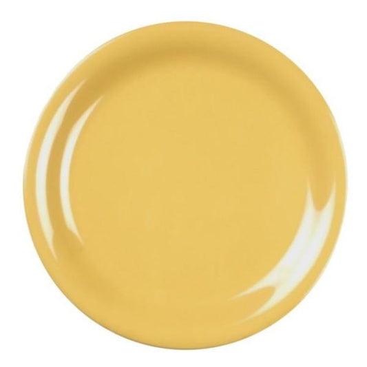 Narrow Rim Yellow Melamine Plate 165mm / 6 ½in - Pack Of 12