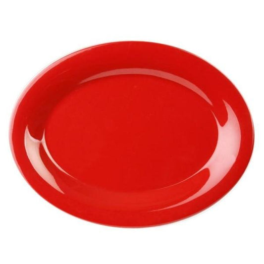 Pure Red Oval Platter 240mm x 185mm / (7.28 inches) - Pack Of 12